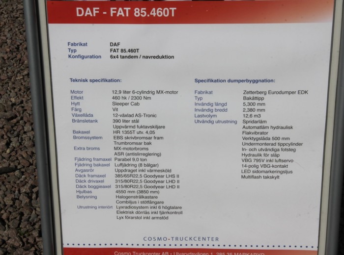 达夫 CF系列重卡 460马力 6X4 自卸车(CF85)驾驶室图（8/8）